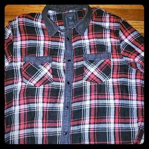 Men Guess Plaid Light Fannel Long Sleeve Shirt